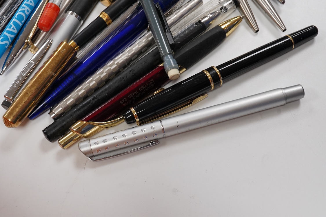 A collection of fountain pens and similar from various countries to include the UK and Germany